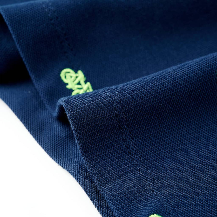 Kinderpoloshirt 128 marineblauw Marineblauw