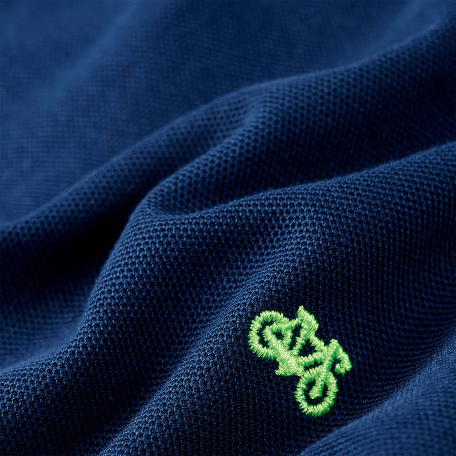 Kinderpoloshirt 128 marineblauw Marineblauw