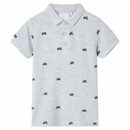 Kinderpoloshirt  92 gemêleerd grijs Grijs 92