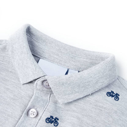 Kinderpoloshirt  92 gemêleerd grijs Grijs 92