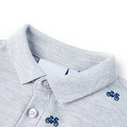 Kinderpoloshirt  104 gemêleerd grijs Grijs 104