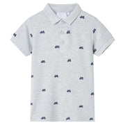 Children's polo shirt 140 mottled grey