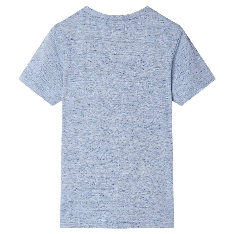Kindershirt met korte mouwen 116 gemêleerd blauw Blauw 116