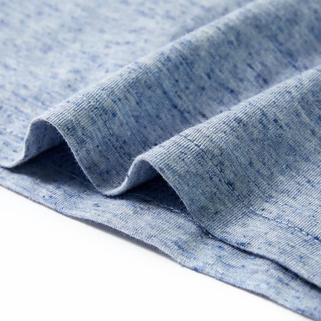 Kindershirt met korte mouwen 128 gemêleerd blauw Blauw 128