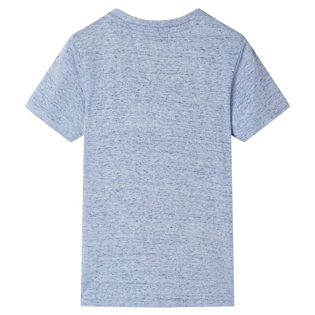 Kindershirt met korte mouwen 140 gemêleerd blauw Blauw 140