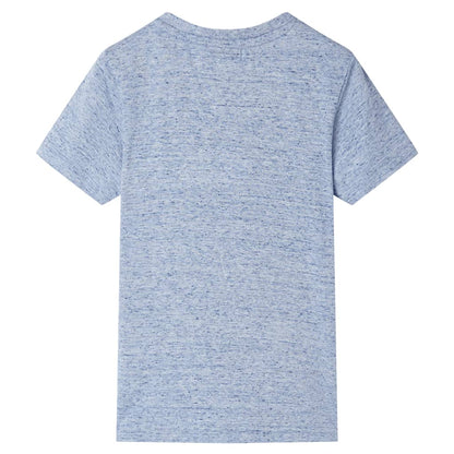Kindershirt met korte mouwen 140 gemêleerd blauw Blauw 140