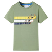 Children's short-sleeved t-shirt 116 light khaki