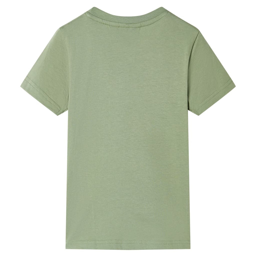 Kindershirt met korte mouwen 116 lichtkakikleurig Kaki