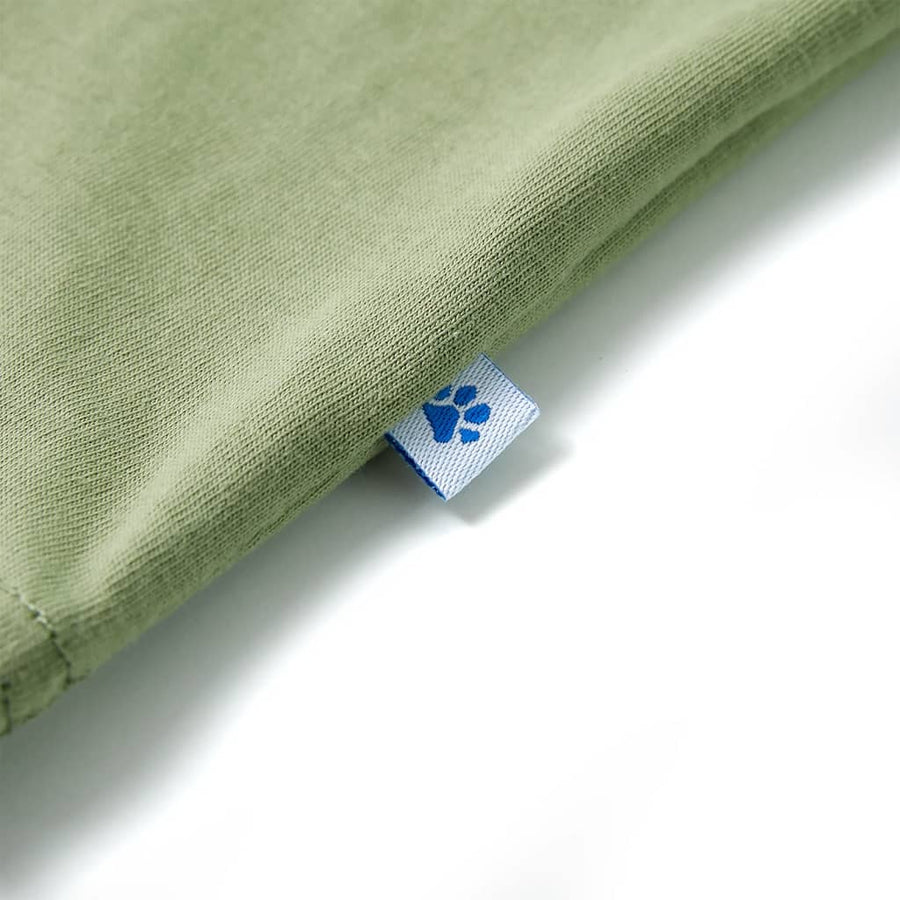 Kindershirt met korte mouwen 116 lichtkakikleurig Kaki