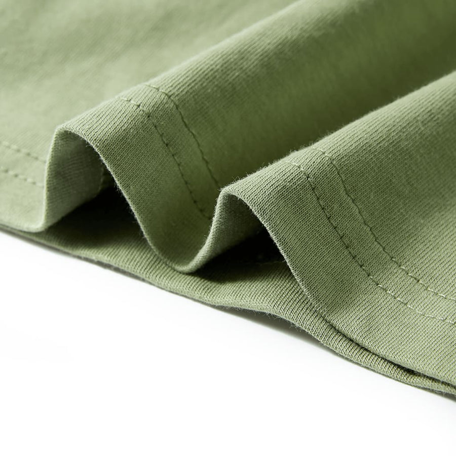 Kindershirt met korte mouwen 116 lichtkakikleurig Kaki