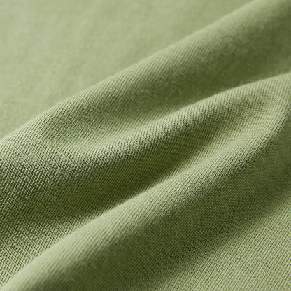 Kindershirt met korte mouwen 128 lichtkakikleurig Kaki