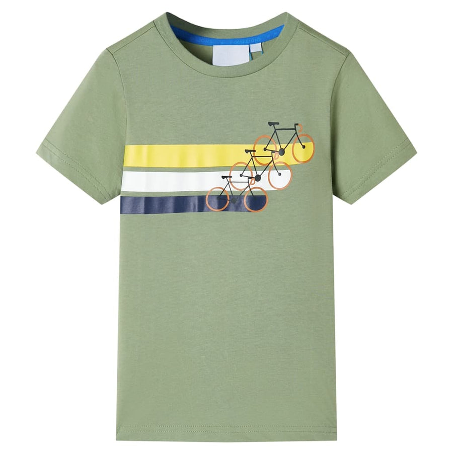 Kindershirt met korte mouwen 140 lichtkakikleurig Kaki 140