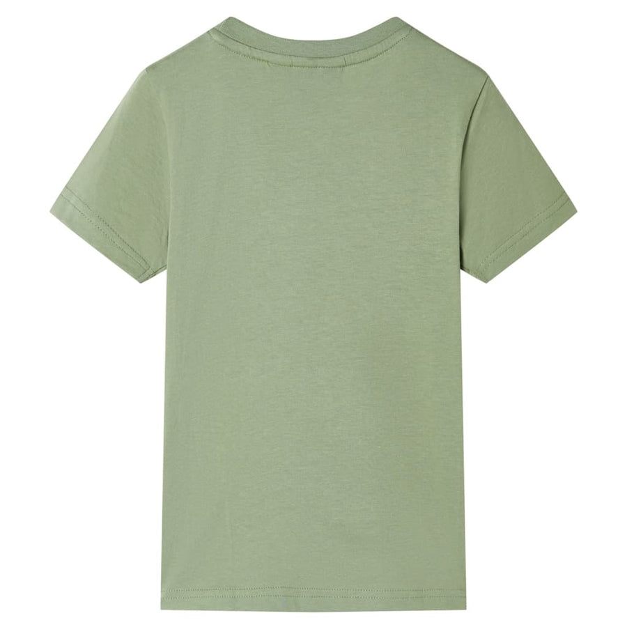 Kindershirt met korte mouwen 140 lichtkakikleurig Kaki 140