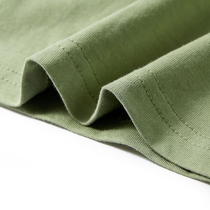 Kindershirt met korte mouwen 140 lichtkakikleurig Kaki 140