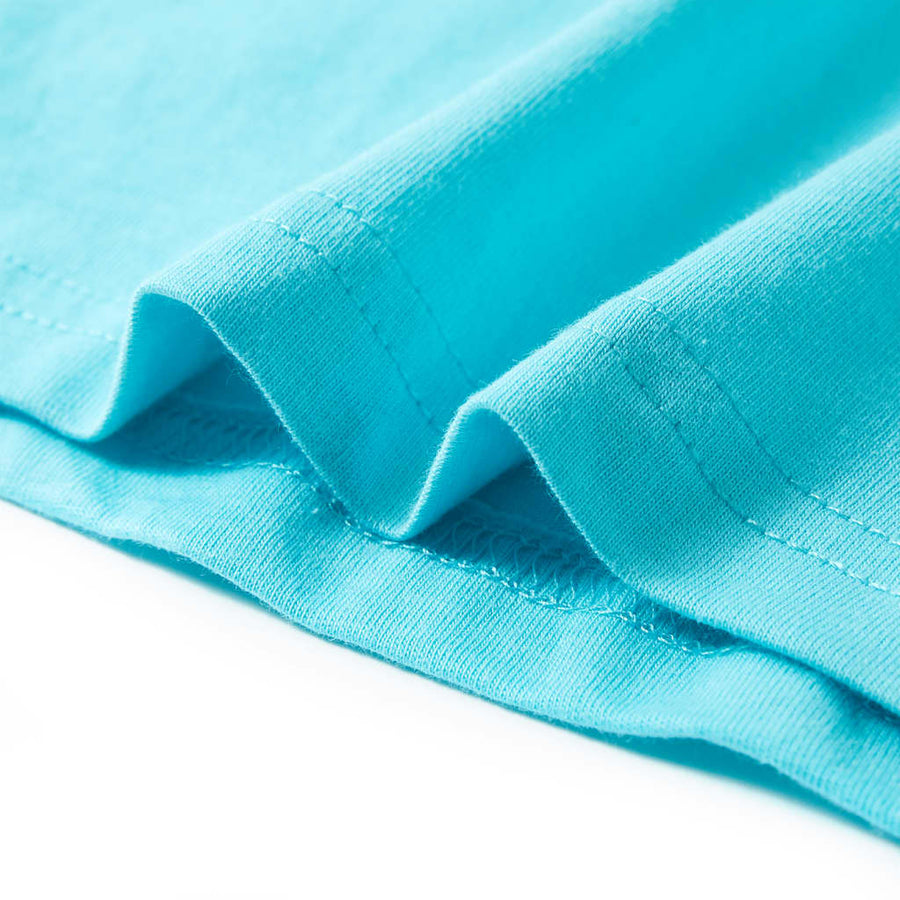 Kindershirt met korte mouwen 116 zeeblauw Aqua