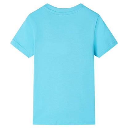 Kindershirt met korte mouwen 128 zeeblauw Aqua