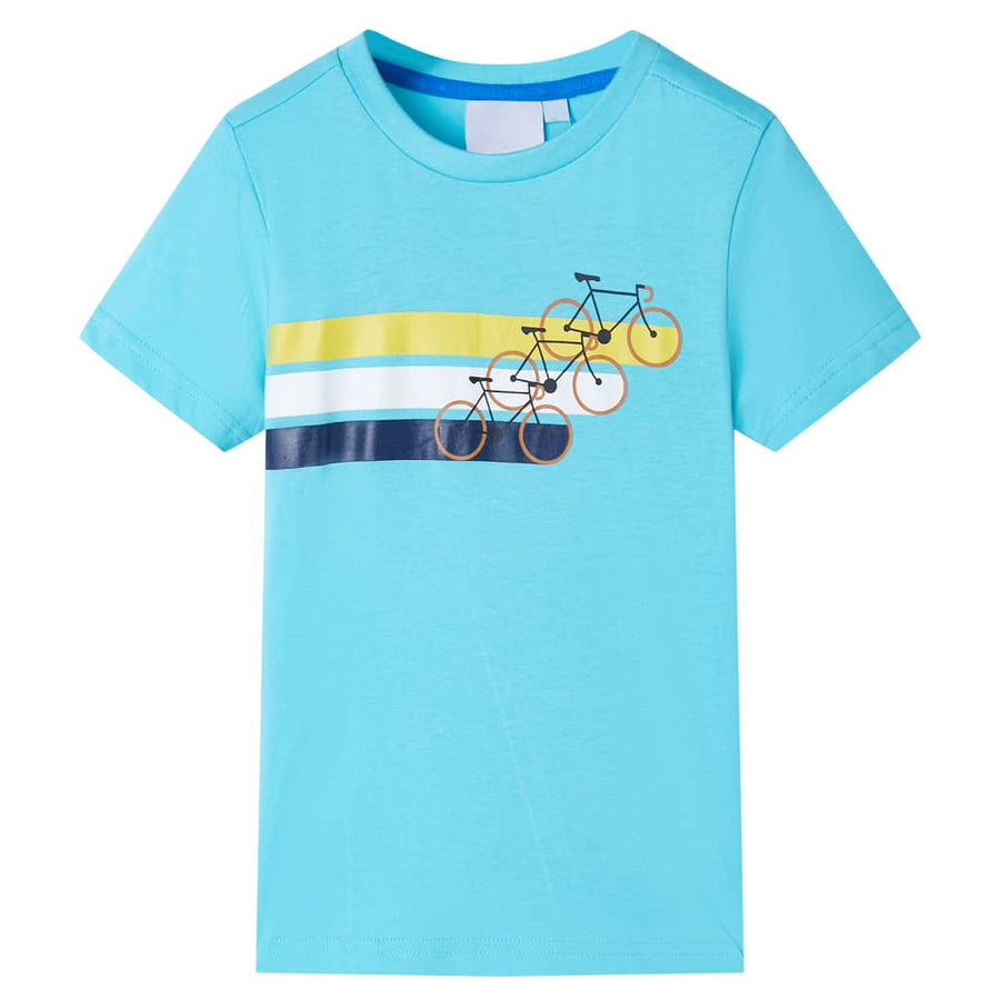 Kindershirt met korte mouwen 140 zeeblauw Aqua
