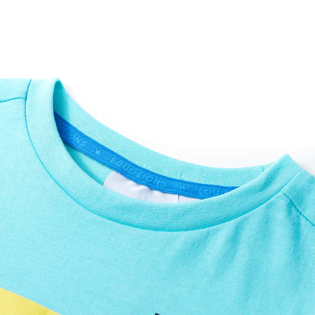 Kindershirt met korte mouwen 140 zeeblauw Aqua