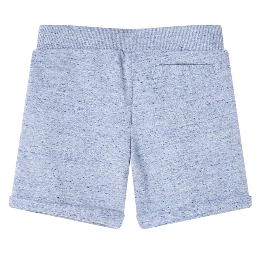 Kindershorts met trekkoord 116 gemêleerd blauw Blauw