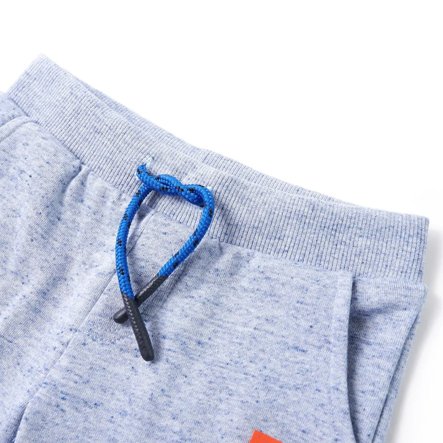 Kindershorts met trekkoord 116 gemêleerd blauw Blauw