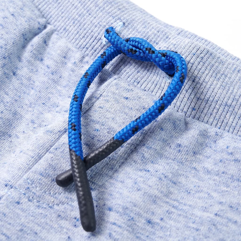 Kindershorts met trekkoord 116 gemêleerd blauw Blauw