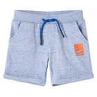Kids' shorts with drawstring size 128 mottled blue