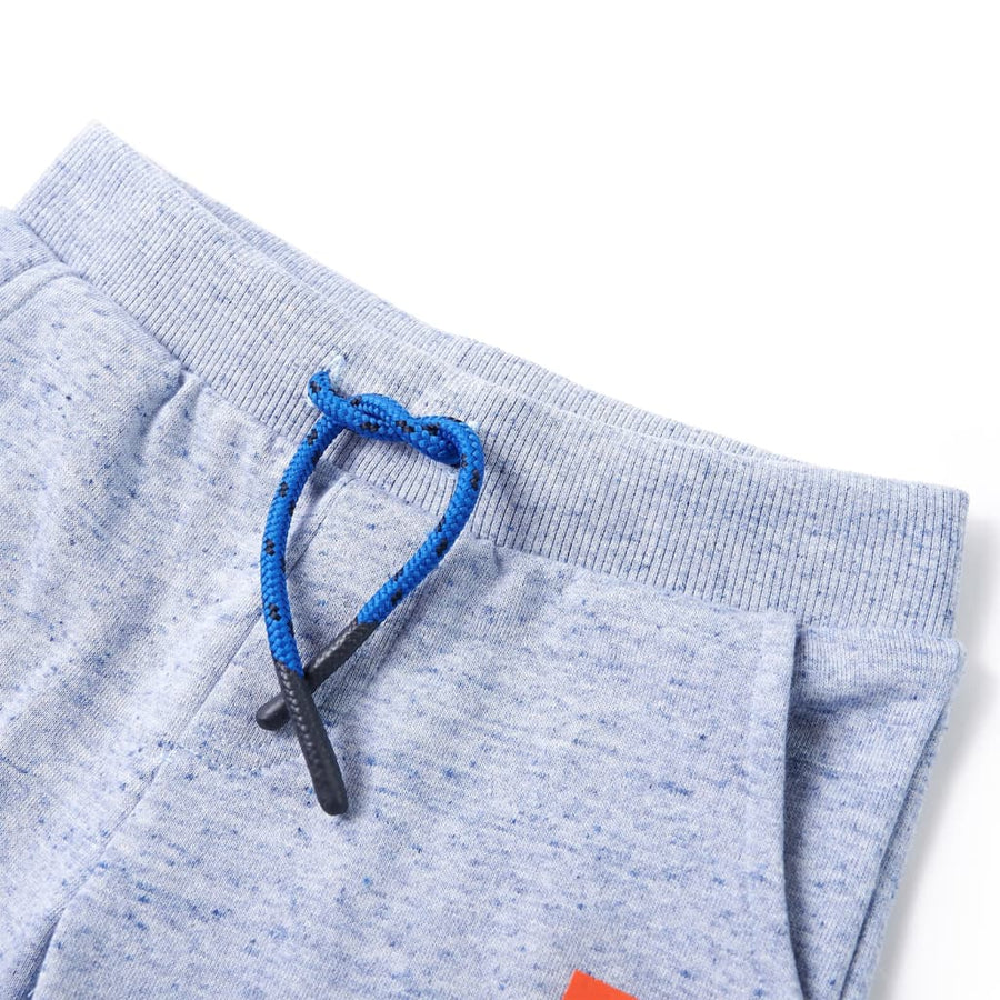 Kindershorts met trekkoord 128 gemêleerd blauw Blauw