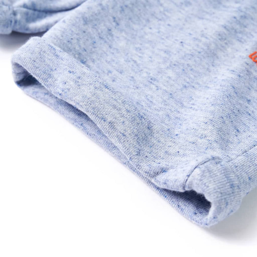 Kindershorts met trekkoord 128 gemêleerd blauw Blauw
