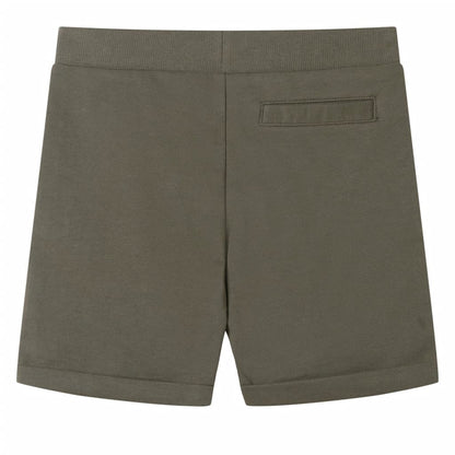 Kindershorts met trekkoord 116 donkerkaki Kaki 116