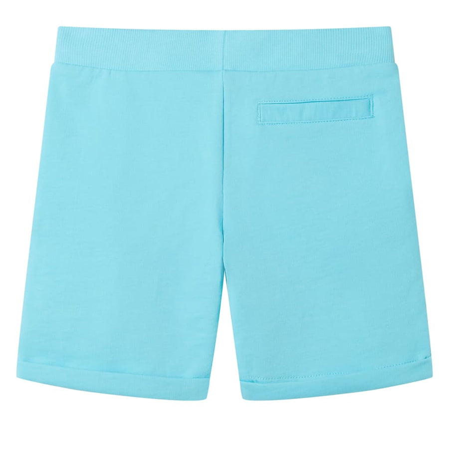 Kindershorts met trekkoord 128 zeeblauw Aqua