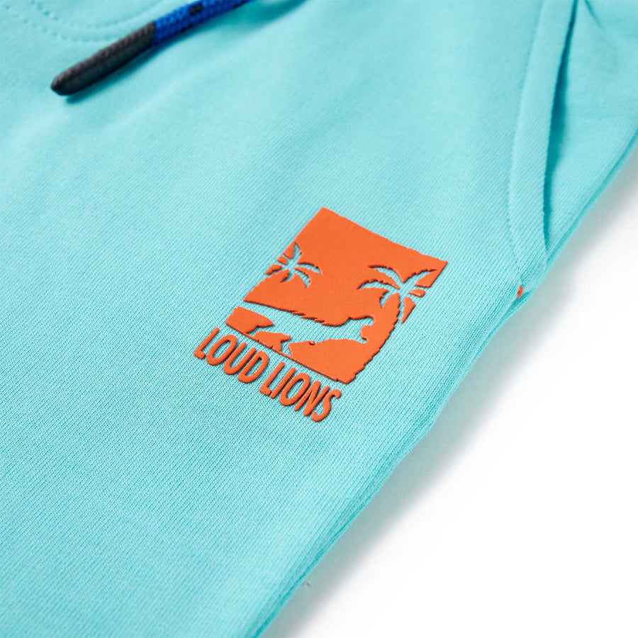 Kindershorts met trekkoord 128 zeeblauw Aqua