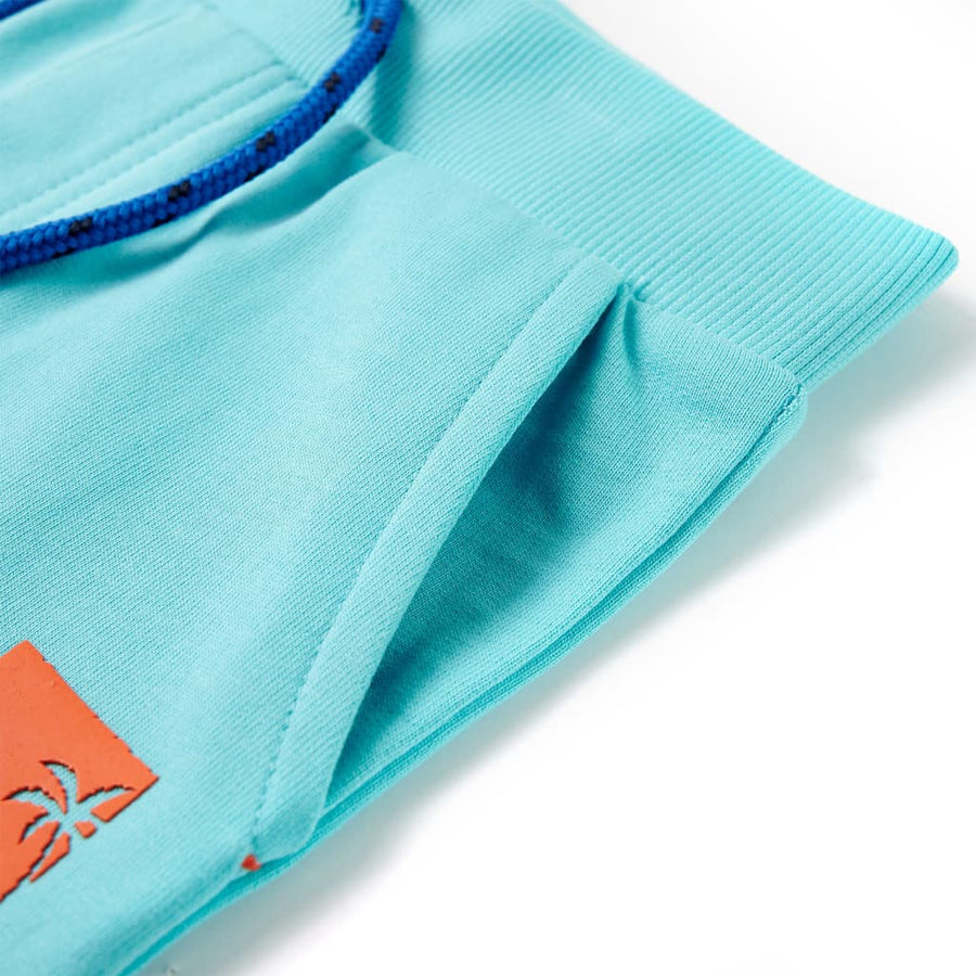 Kindershorts met trekkoord 128 zeeblauw Aqua