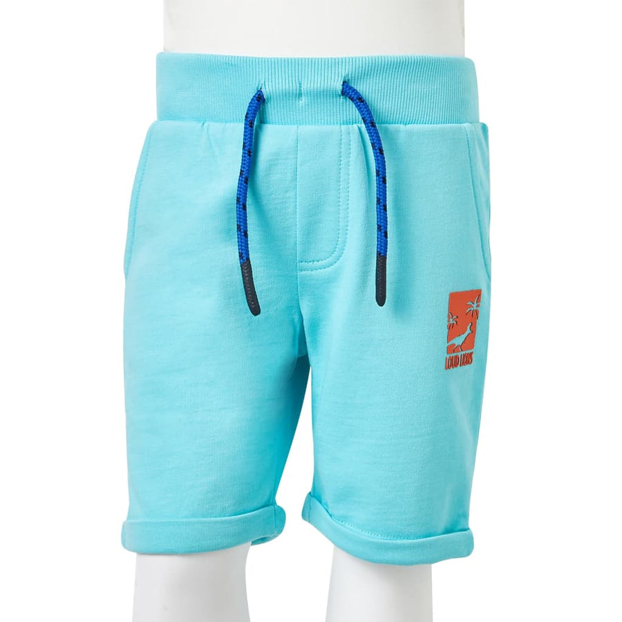 Kindershorts met trekkoord 128 zeeblauw Aqua