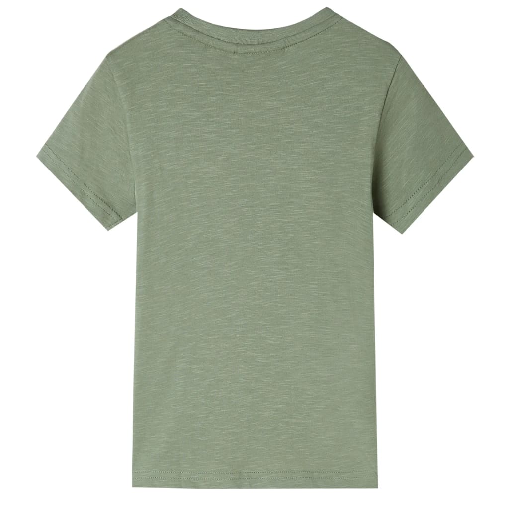 Kindershirt met korte mouwen 104 lichtkakikleurig Kaki