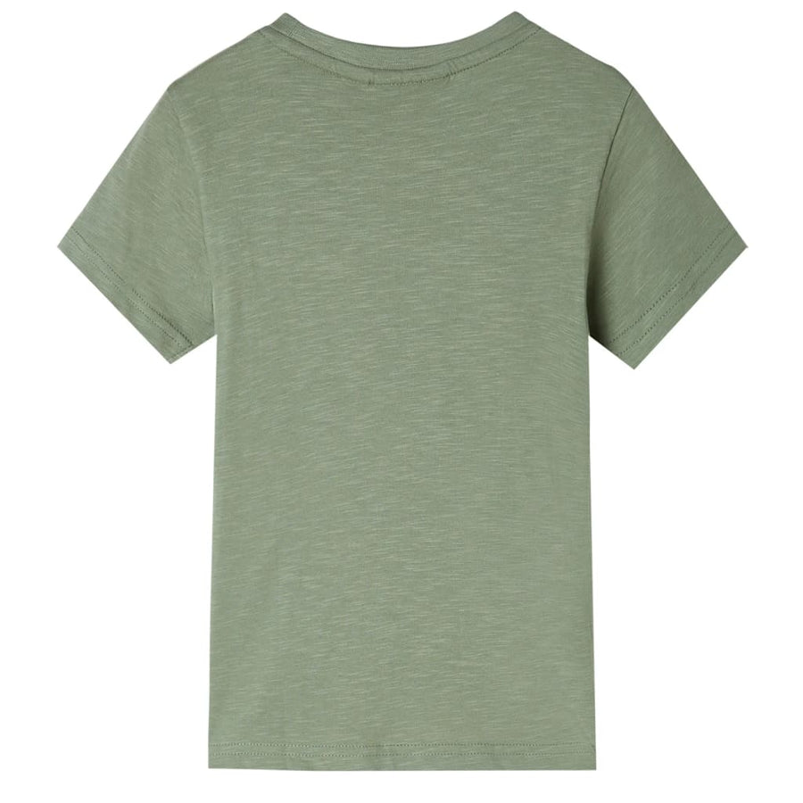 Kindershirt met korte mouwen 104 lichtkakikleurig Kaki