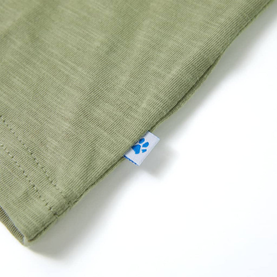 Kindershirt met korte mouwen 104 lichtkakikleurig Kaki