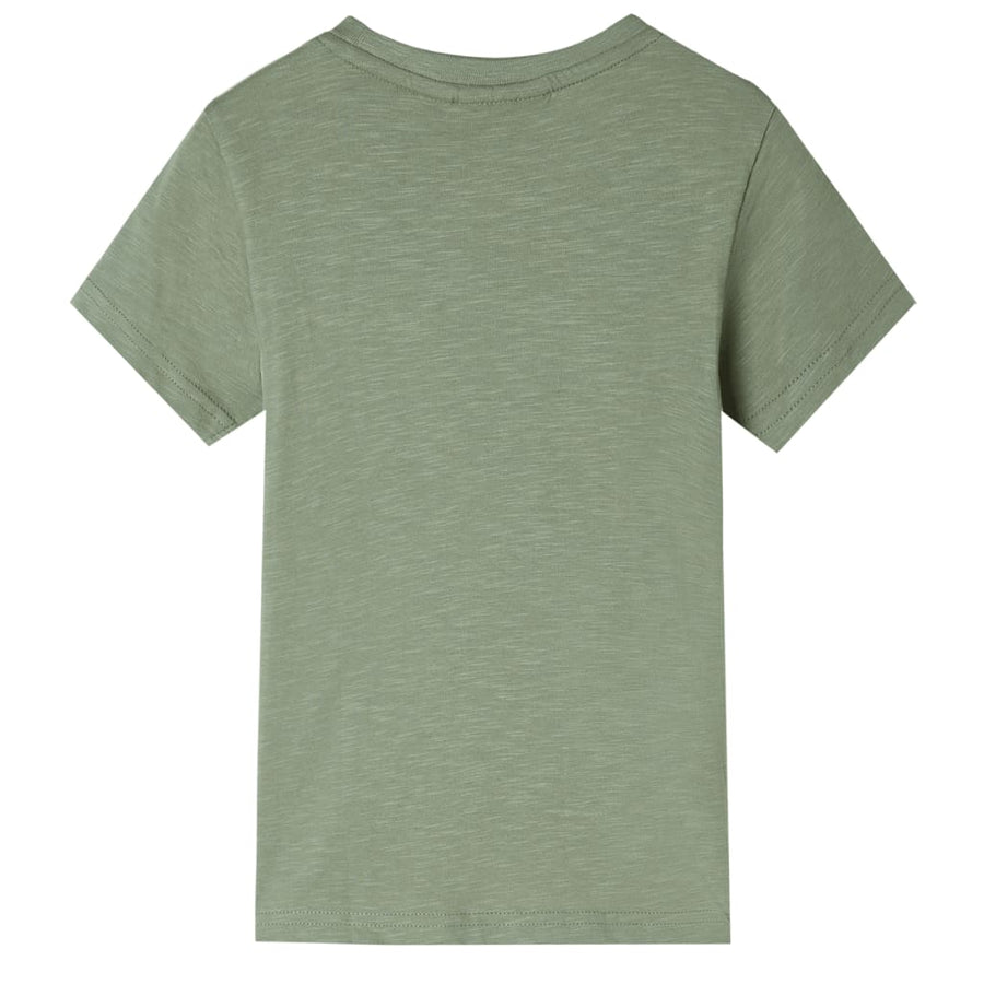 Kindershirt met korte mouwen 116 lichtkakikleurig Kaki