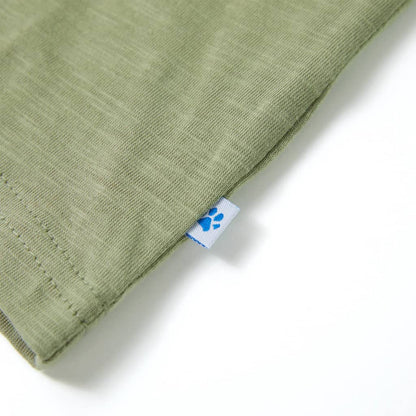 Kindershirt met korte mouwen 116 lichtkakikleurig Kaki