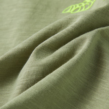 Kindershirt met korte mouwen 116 lichtkakikleurig Kaki
