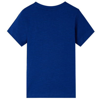 Kindershirt met korte mouwen 116 donkerblauw Blauw 116