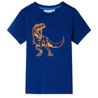 Children's short-sleeved shirt 140 dark blue