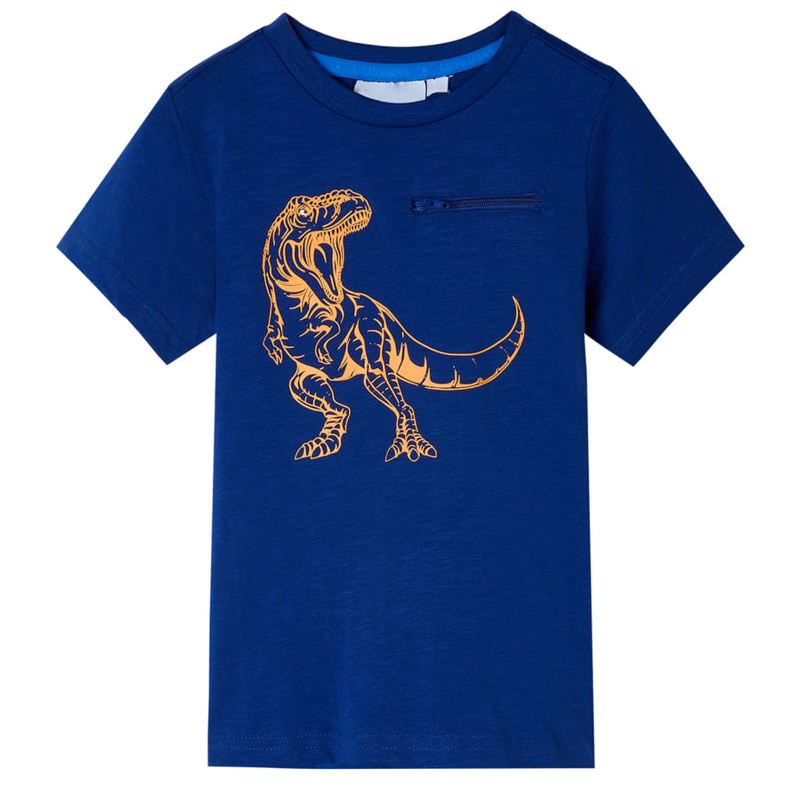 Kindershirt met korte mouwen 140 donkerblauw Blauw