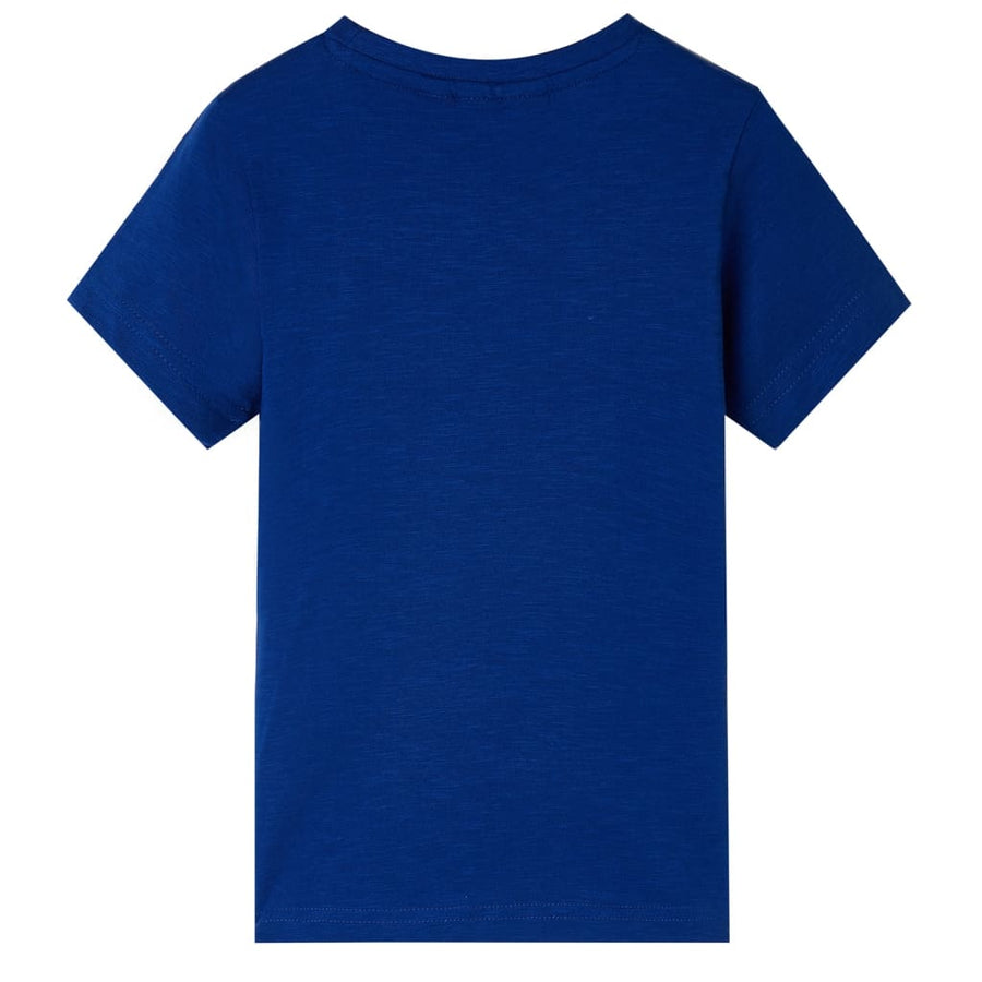 Kindershirt met korte mouwen 140 donkerblauw Blauw