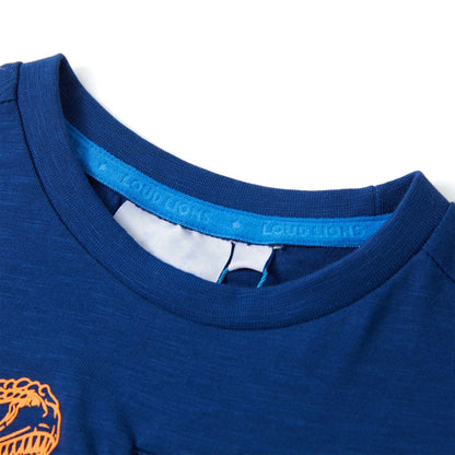 Kindershirt met korte mouwen 140 donkerblauw Blauw