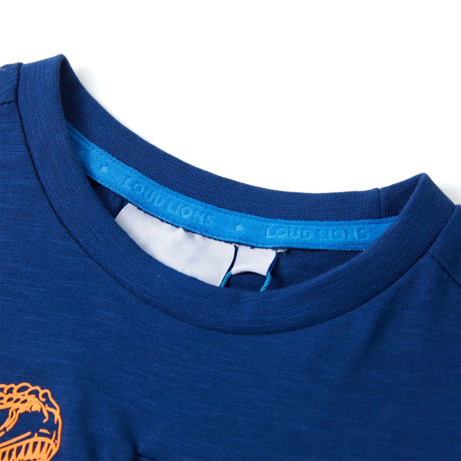 Kindershirt met korte mouwen 140 donkerblauw Blauw