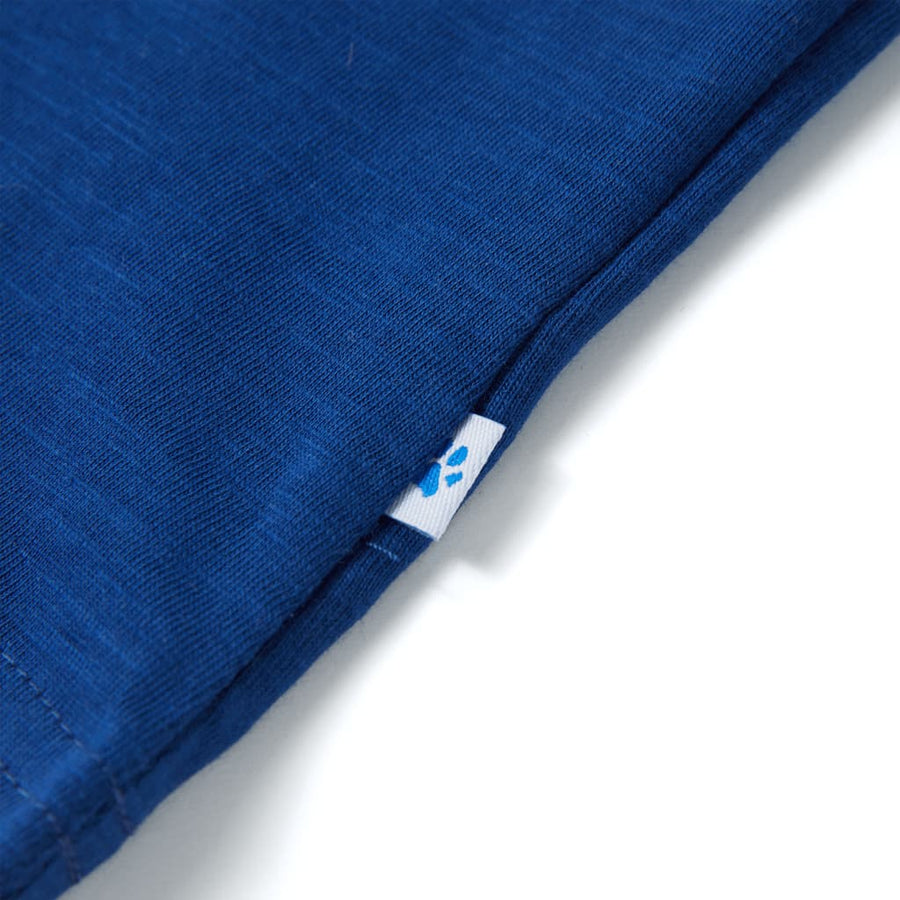 Kindershirt met korte mouwen 140 donkerblauw Blauw