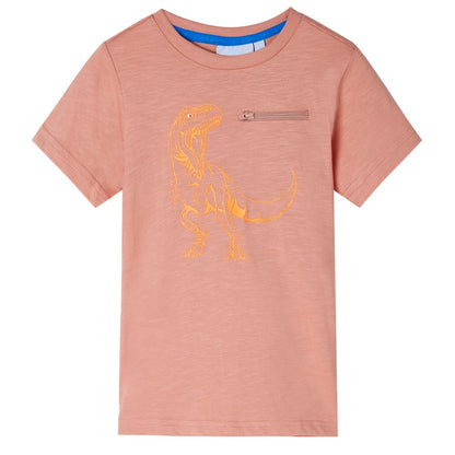 Kindershirt met korte mouwen 128 lichtoranje orange 128