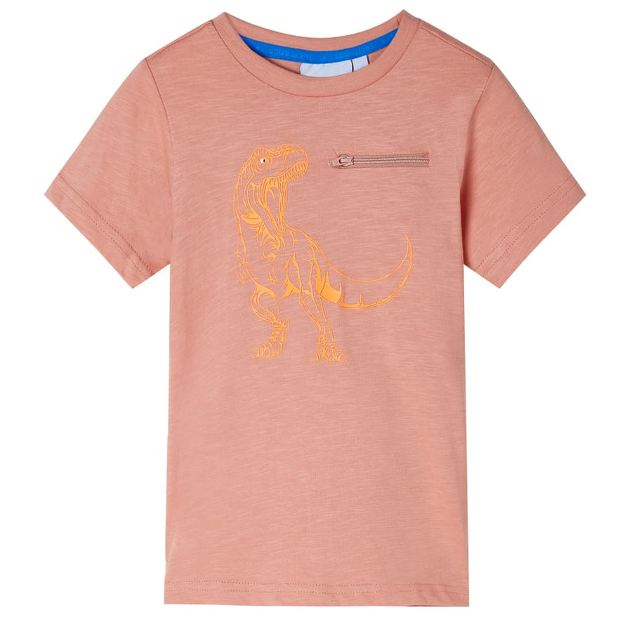 Kindershirt met korte mouwen 128 lichtoranje orange 128