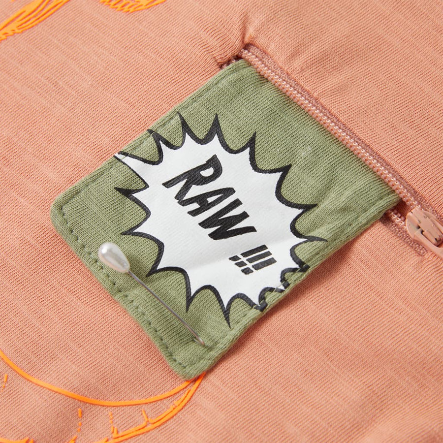 Kindershirt met korte mouwen 128 lichtoranje orange 128