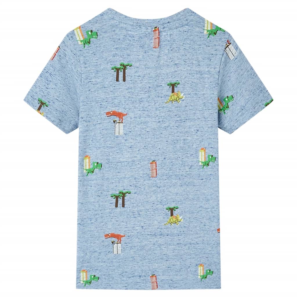 Kindershirt 104 gemêleerd blauw Blauw